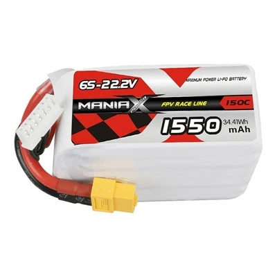 6S-22.2V 1550mAh 150C FPV レーシング Lipo バッテリー